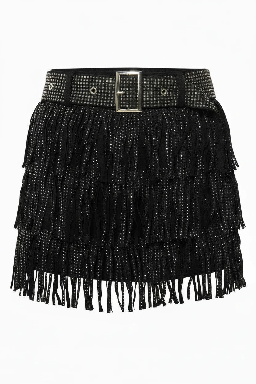 FALDA-SHORT FLECOS CON BRILLOS