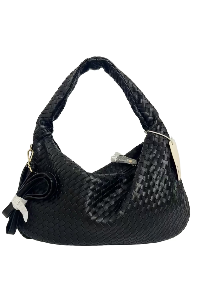 BOLSO SINTÉTICO TRENZADO TIPO HOBO