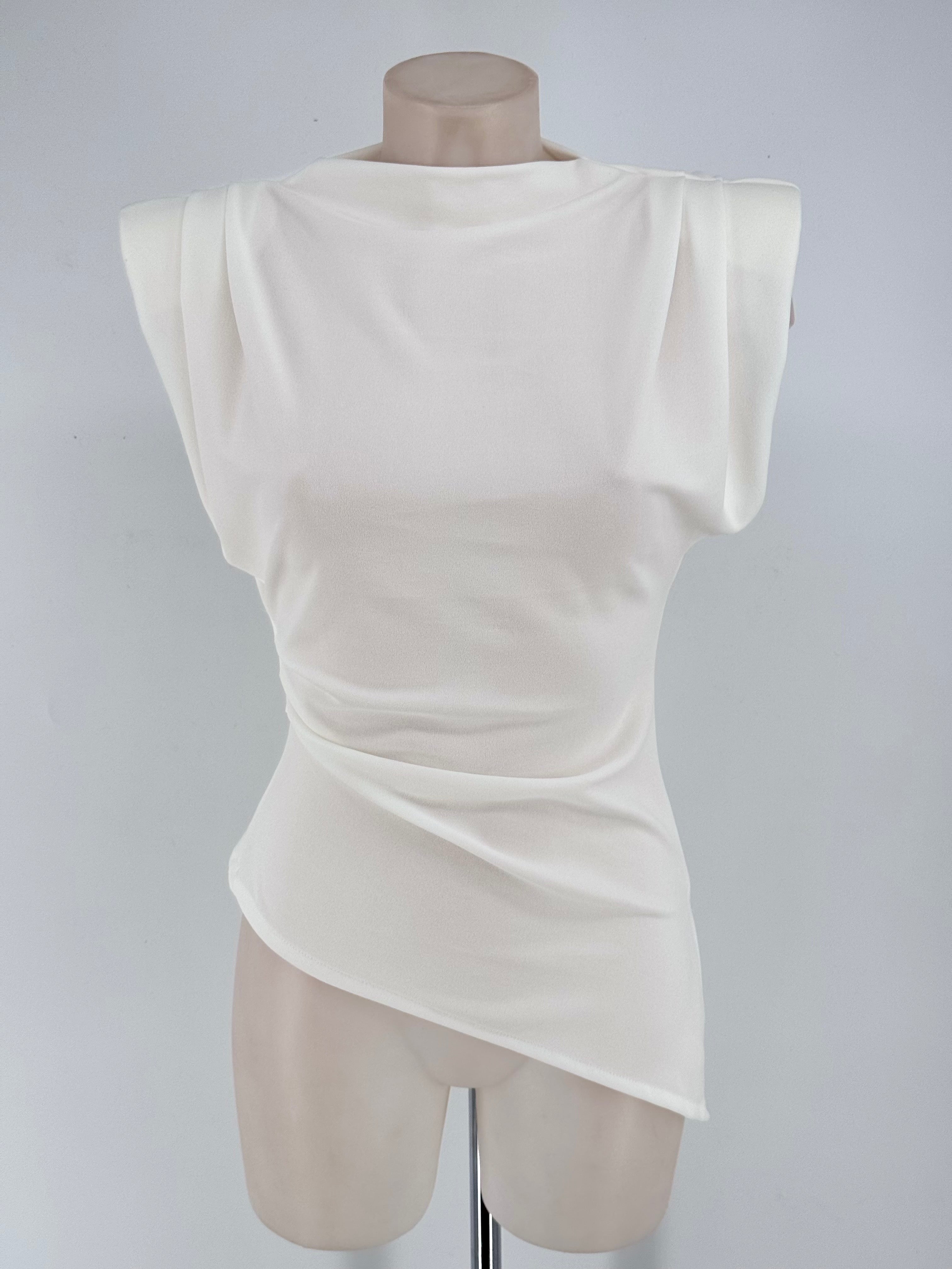 TOP ASIMÉTRICO SCUBA CREPE