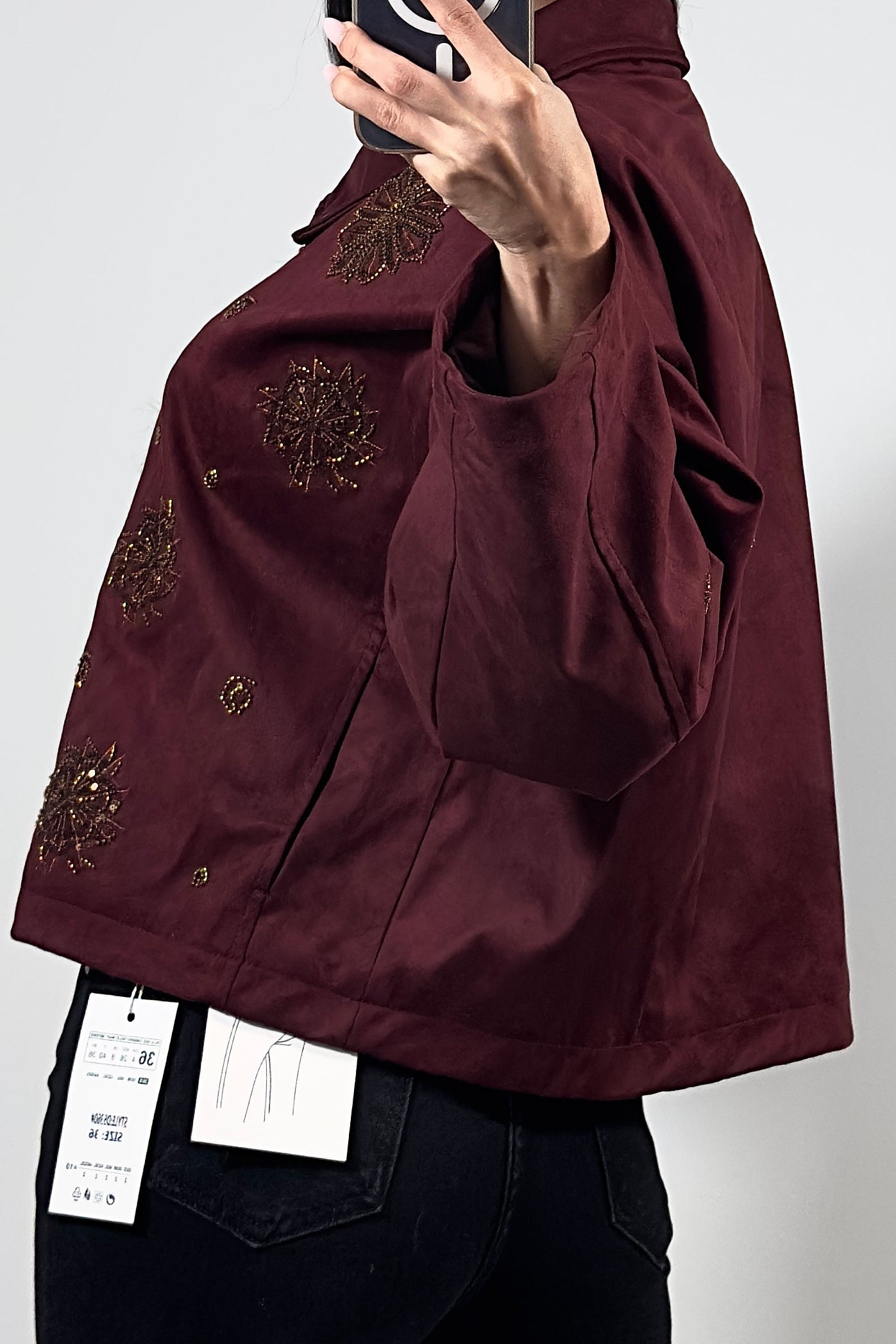 CHAQUETA OVERZISE BORDADA