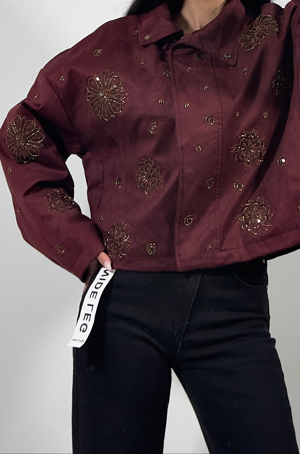 CHAQUETA OVERZISE BORDADA