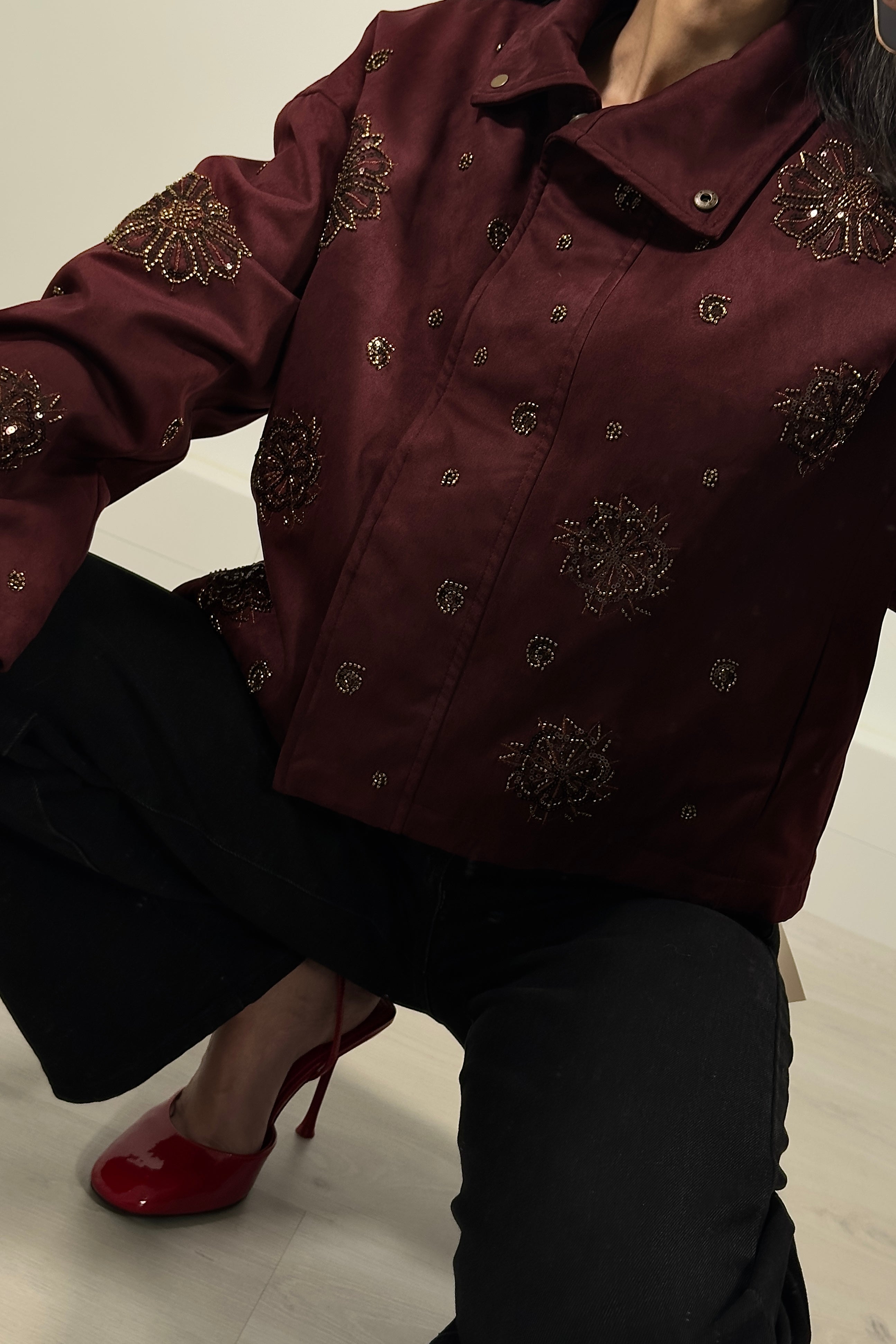 CHAQUETA OVERZISE BORDADA