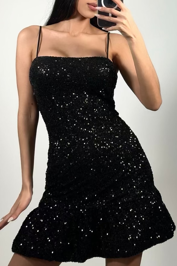 VESTIDO GLOBO LENTEJUELAS