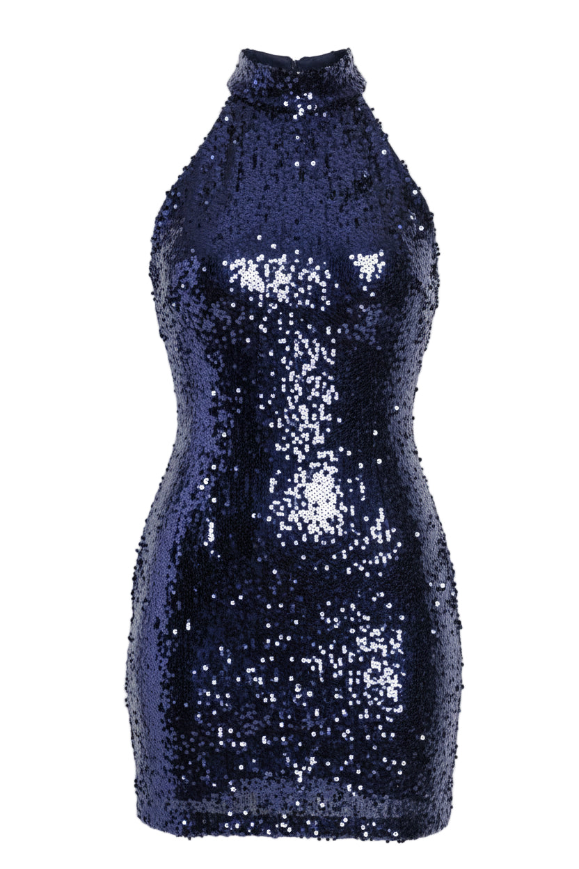 VESTIDO HALTER LENTEJUELAS