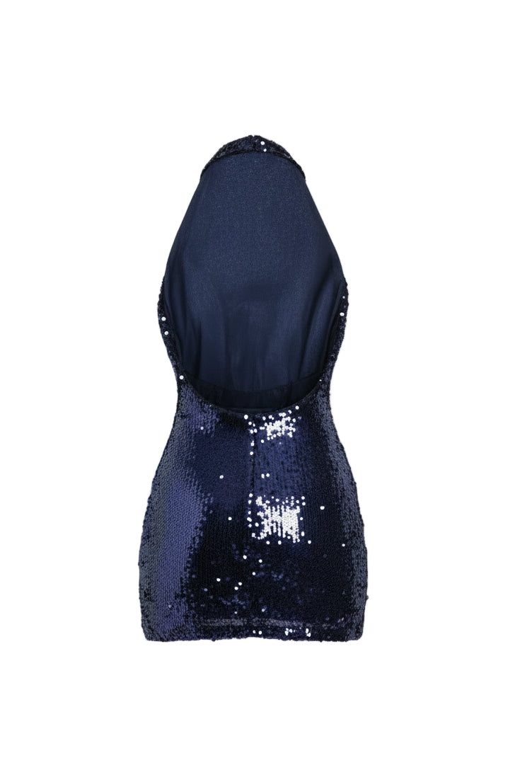 VESTIDO HALTER LENTEJUELAS