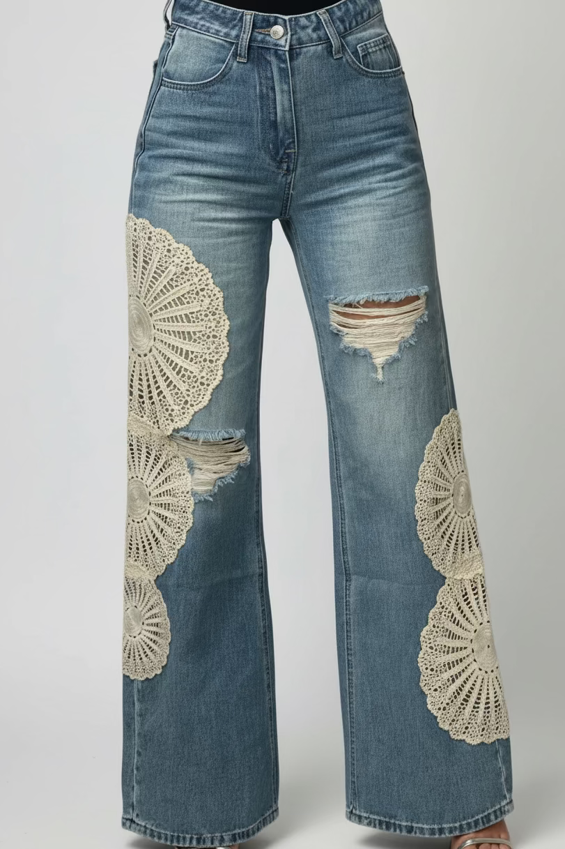 JEANS PALAZZO CROCHET