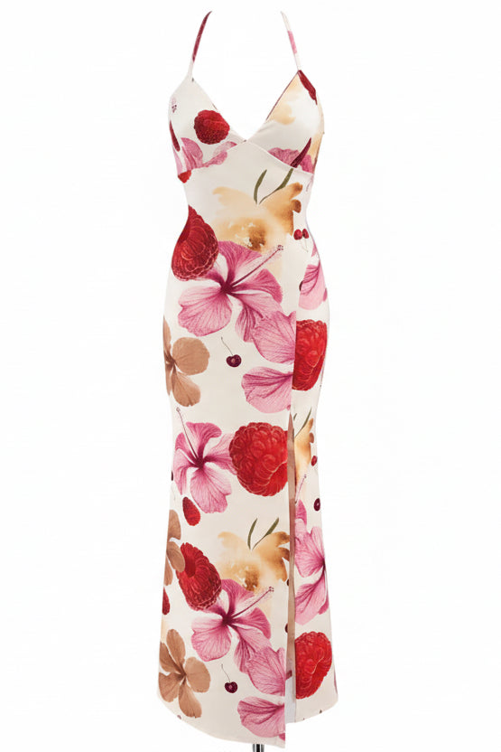 VESTIDO MIDI DE TIRANTES CON ESTAMPADO