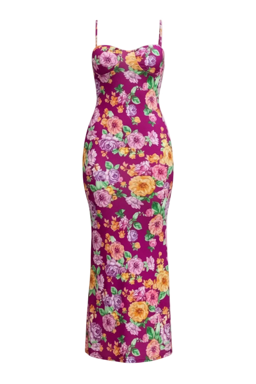VESTIDO BUSTIER ESTAMPADO FLORAL