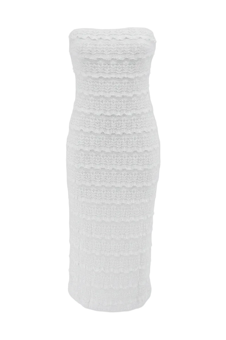 VESTIDO STRAPLESS ENCAJE