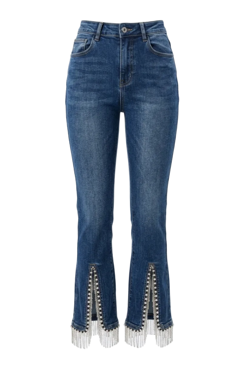 JEANS CROPPED SPLIT
