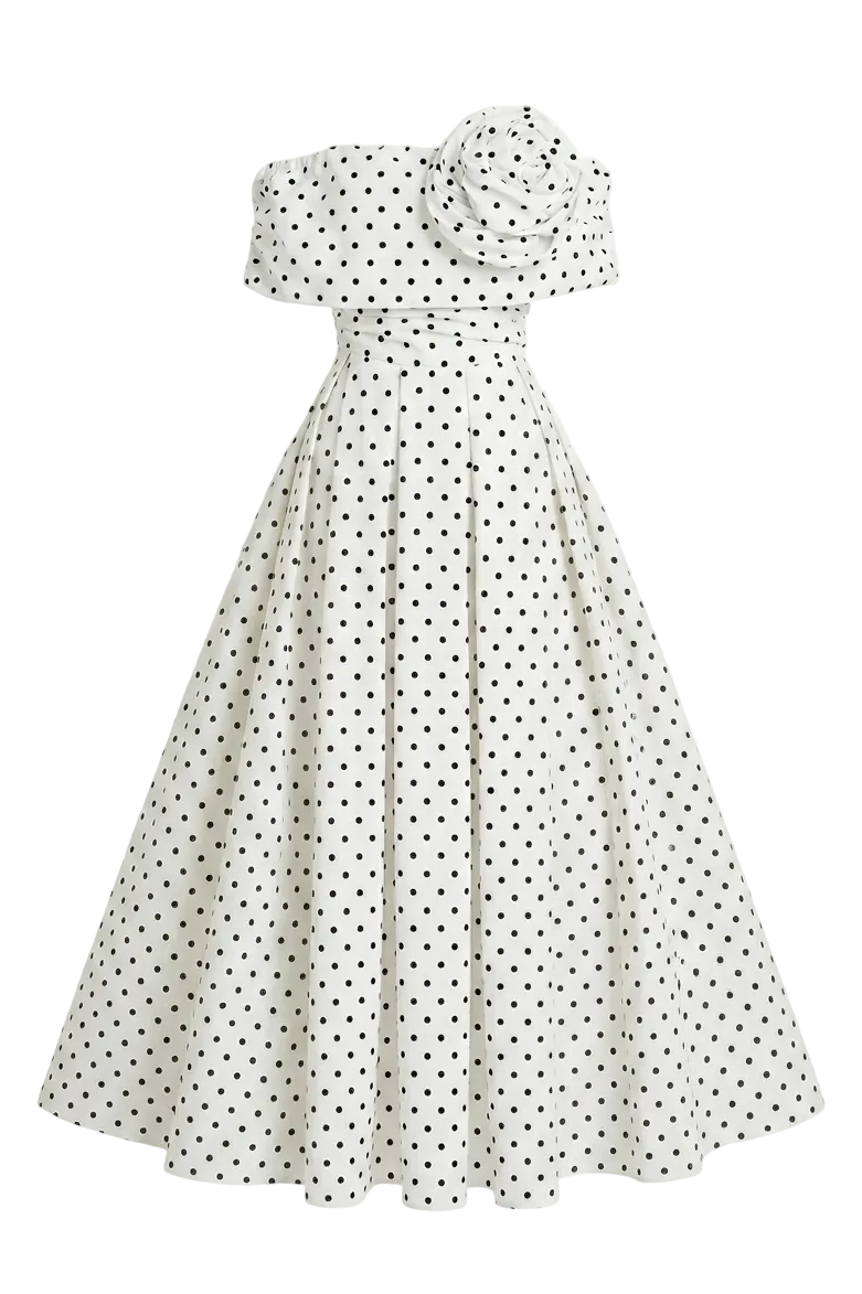 VESTIDO MIDI POLKA DOTS
