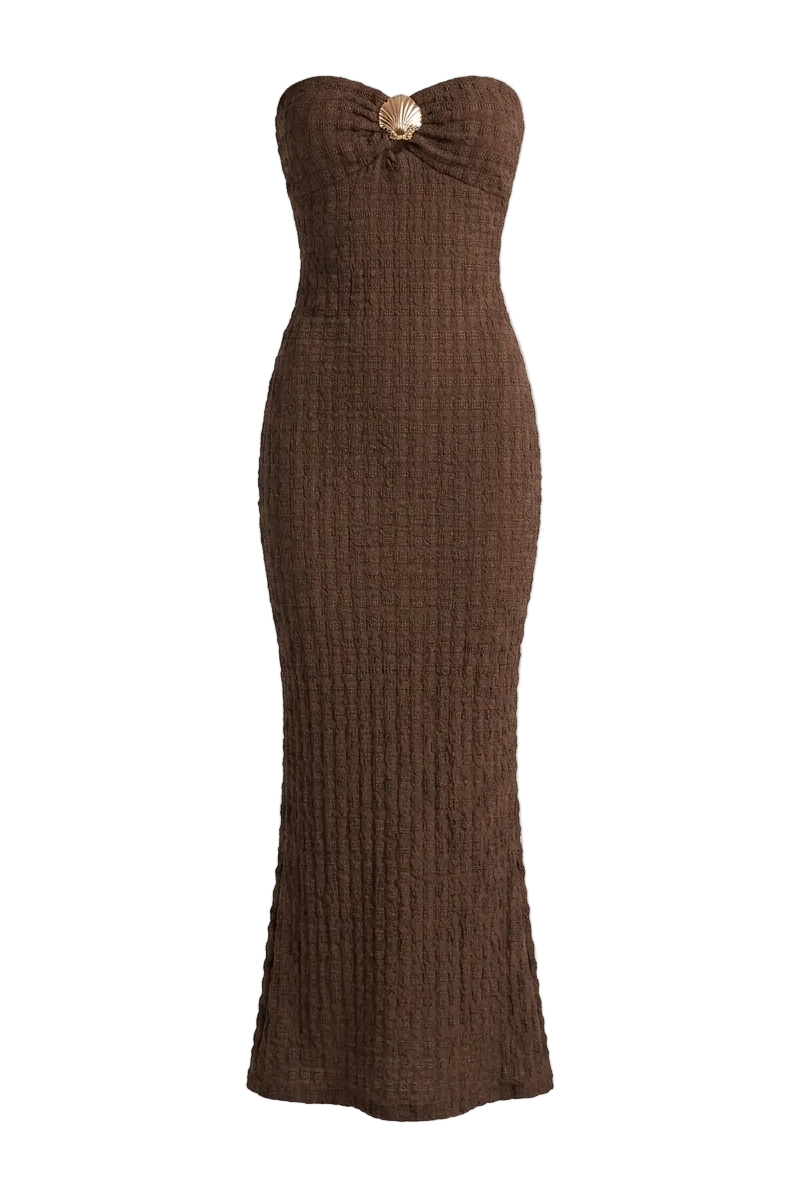 VESTIDO STRAPLESS ENCAJE