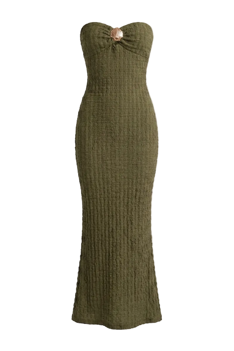 VESTIDO STRAPLESS ENCAJE