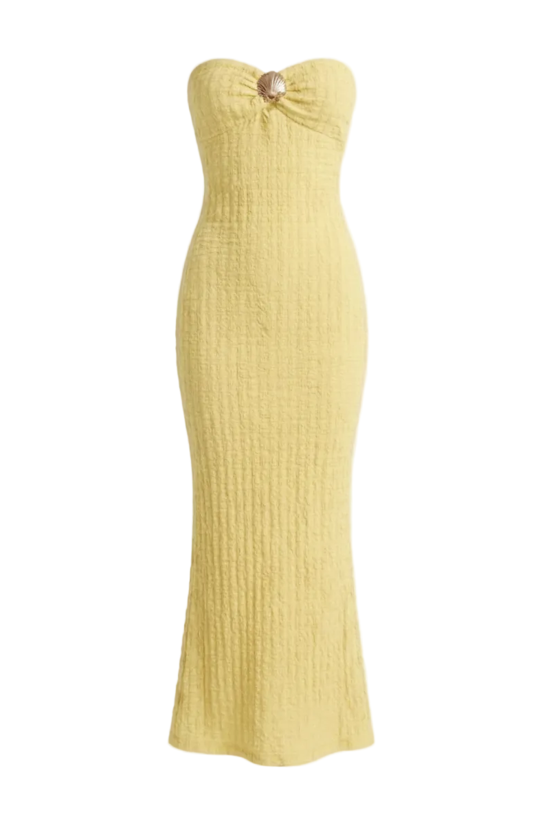 VESTIDO STRAPLESS ENCAJE