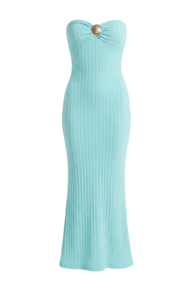 VESTIDO STRAPLESS ENCAJE