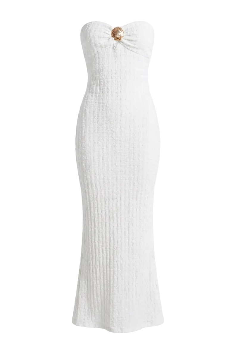 VESTIDO STRAPLESS ENCAJE