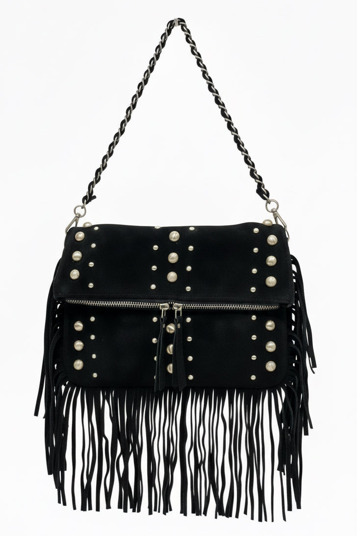 BOLSO ANTE FLECOS Y TACHUELAS