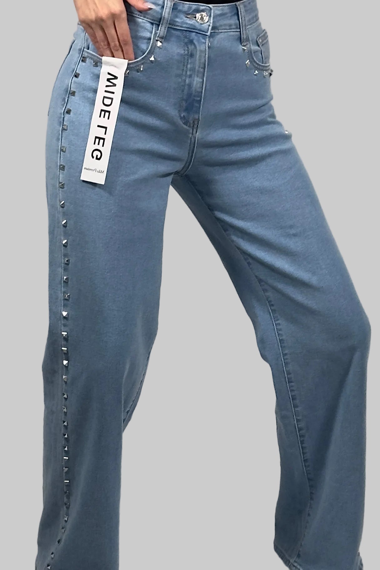 JEANS TACHAS WIDE LEG
