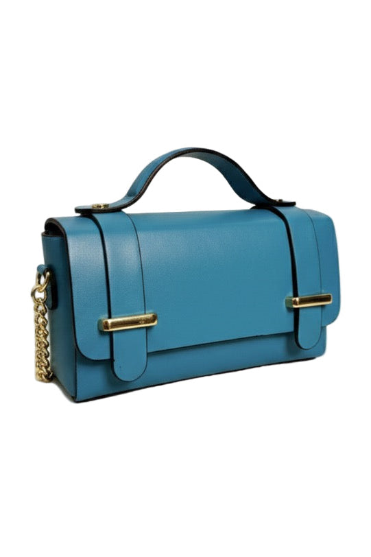 BOLSO DE MANO EN CUERO RÍGIDO