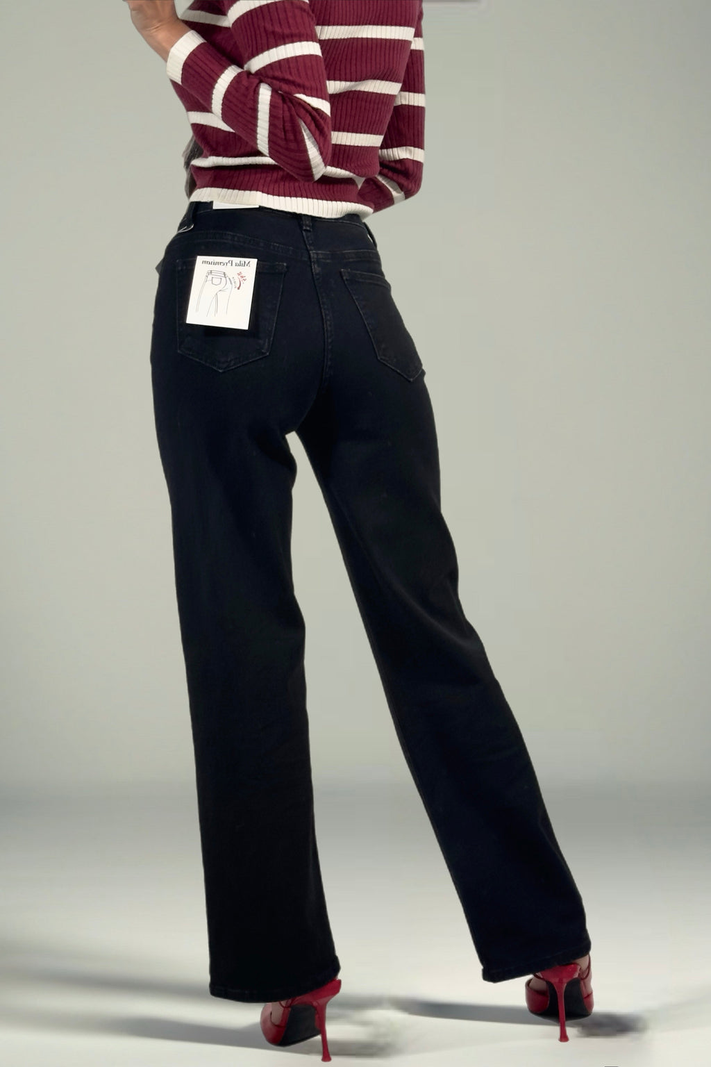 JEANS WIDE LEG CINTURA CRUZADA TIRO MEDIO